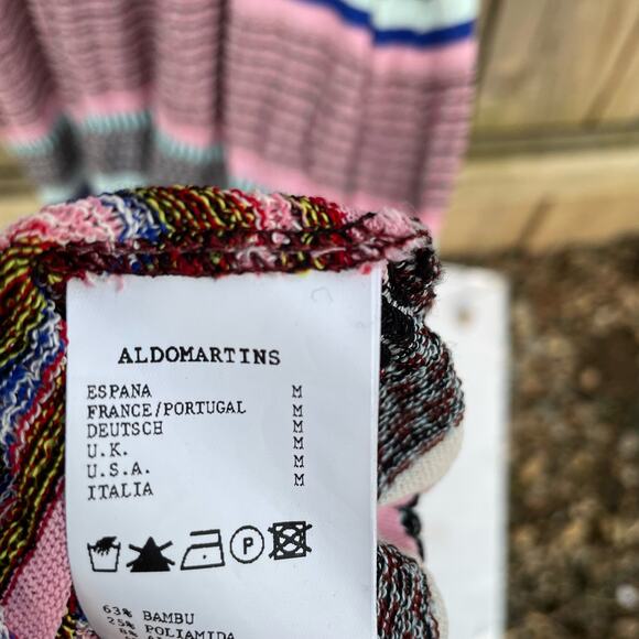 Aldomartins Dress Sierra Colorful Bamboo Knit Boho Maxi Sleeveless Medium - Picture 10 of 11